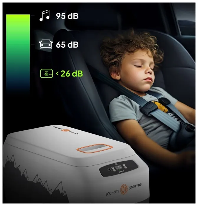 Дорожный холодильник с ремнем Peme Go Adventure Orange 30 28,3 л серый