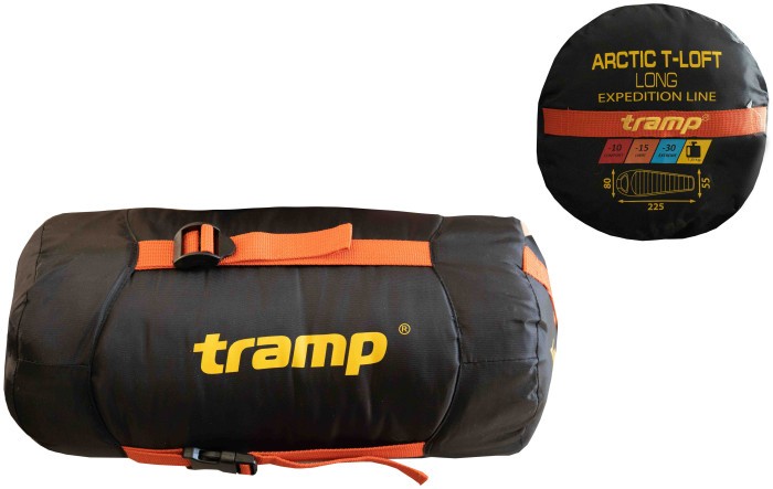 Спальний мішок Tramp Arctic Long кокон правий orange/grey 225/80-55 UTRS-048L