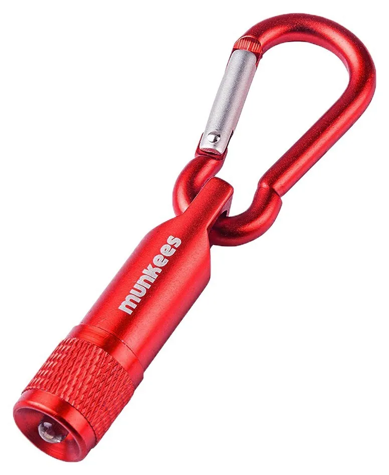 Munkees 1076 брелок-ліхтарик LED with Carabiner red (1076-RD)