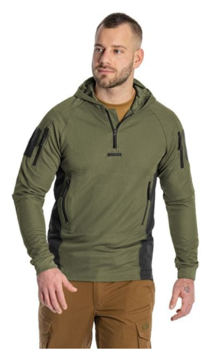 Кофта тактична Helikon-Tex RANGE HOODIE - TopCool, оливковий, розмір XL