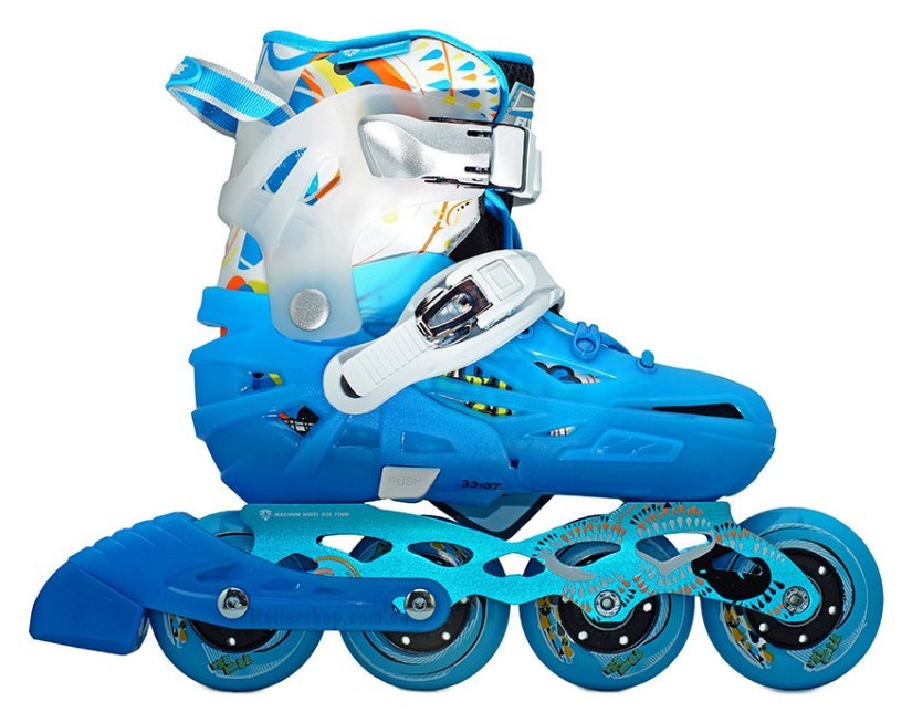 Детские раздвижные ролики Flying Eagle S6S Junior синие 33-37