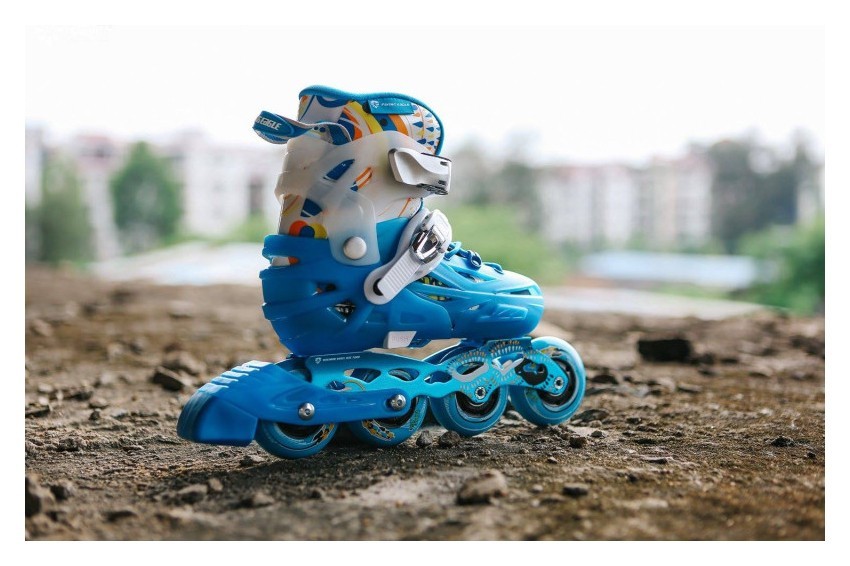 Детские раздвижные ролики Flying Eagle S6S Junior синие 33-37