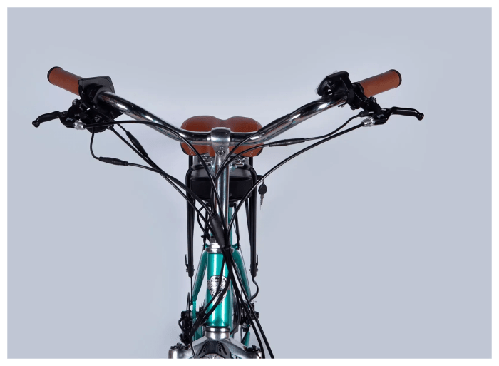 Велосипед з електроприводом 26" AL Dorozhnik eRUBY DD FR рама-17" 48B 12.5А*г 500Вт бірюзовий YS 2260 2025 крила, крило пер., крило зад., підніжка