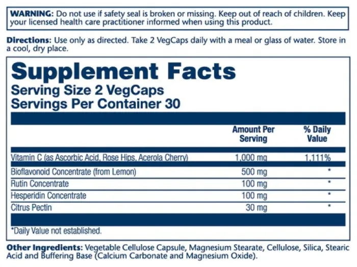 Super Bio Vitamin C 1000mg - 100 vcaps