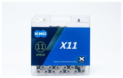 Ланцюг 11 118 лан. замок KMC X11 сріблясто-чорний