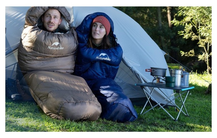 Спальник с капюшоном Naturehike MJ600 CNK2300SD014, темно-голубой