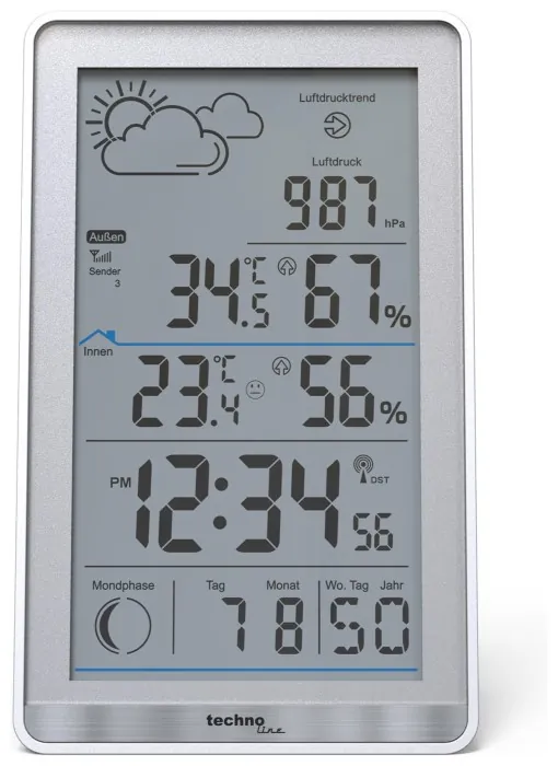Метеостанція Technoline WS9218 Silver (WS9218)