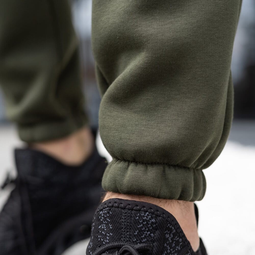 Мужские брюки джогеры с карманами хаки Pobedov 007 ЗИМА