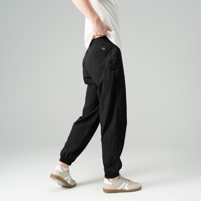 Чоловічі штани джогери з плащівки чорні Pobedov Ground, укр, укр