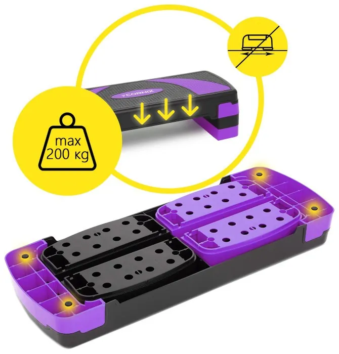 Степь-платформа 3-ступенчатая Cornix 78 х 29 х 10-20 см XR-0183 Black/Purple