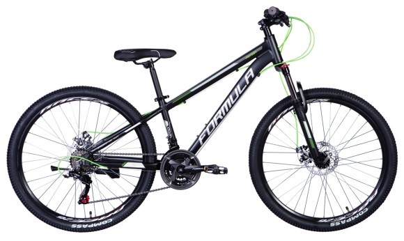 Велосипед 26" Formula MOTION 2024 (чорно-зелений (м)), укр