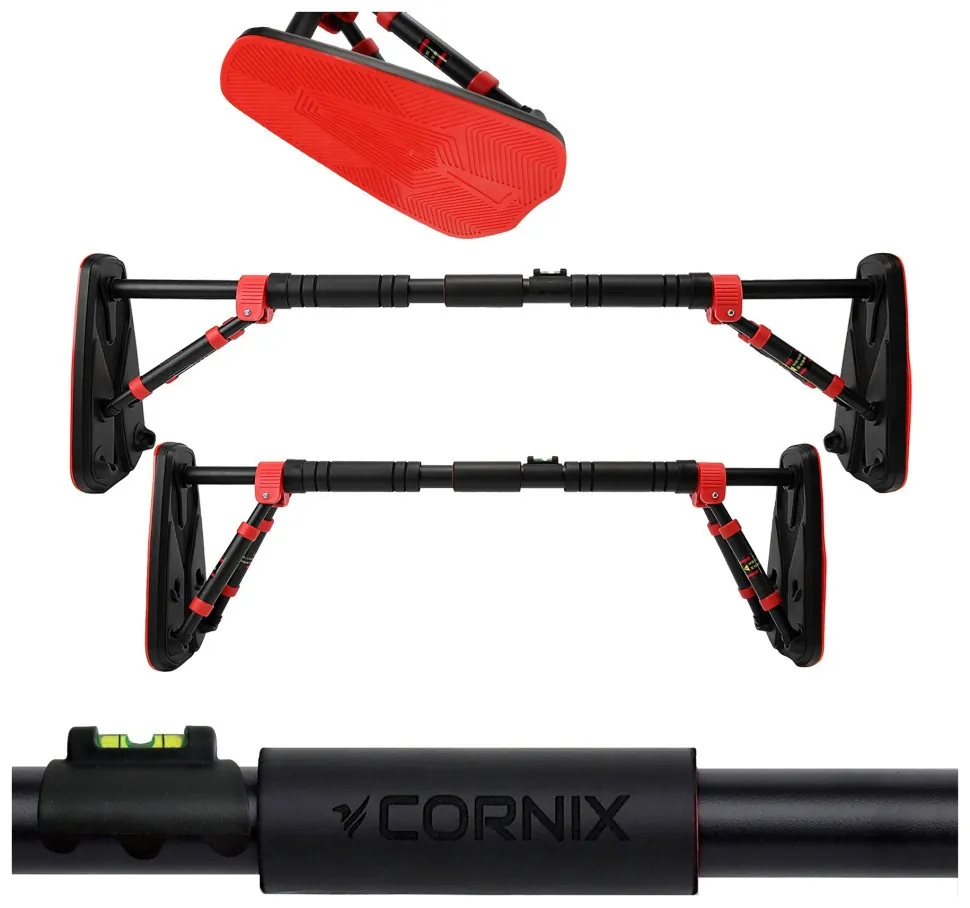 Турнік розсувний Cornix Elite+ 85-120 см XR-0294 Black/Red (LFXR-0294)