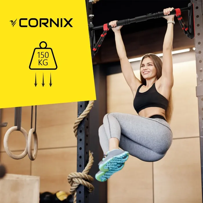 Турник раздвижной Cornix Elite+ 85-120 см XR-0294 Black/Red