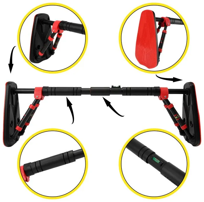 Турник раздвижной Cornix Elite+ 85-120 см XR-0294 Black/Red