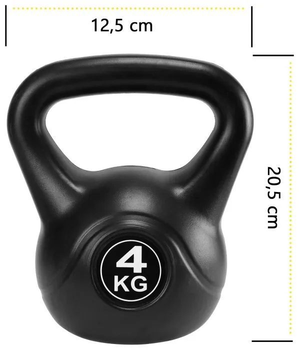 Гиря вінілова Cornix 4 кг XR-0429 Black