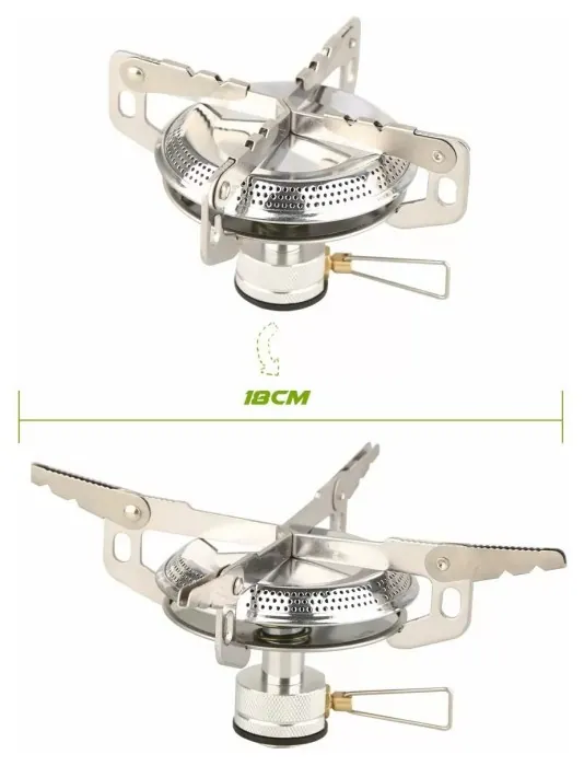 Горелка газовая Starcamp 3500W HX-CS06A silver