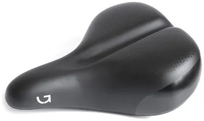 Седло Green Cycle Comfort 227, стальные рейлы, черное