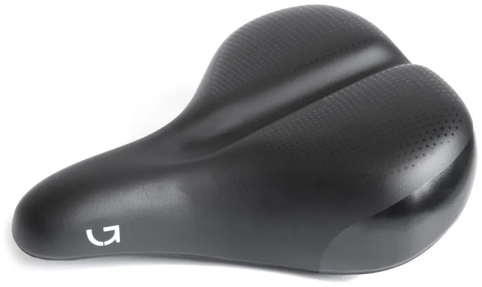 Седло Green Cycle Comfort 227, стальные рейлы, черное