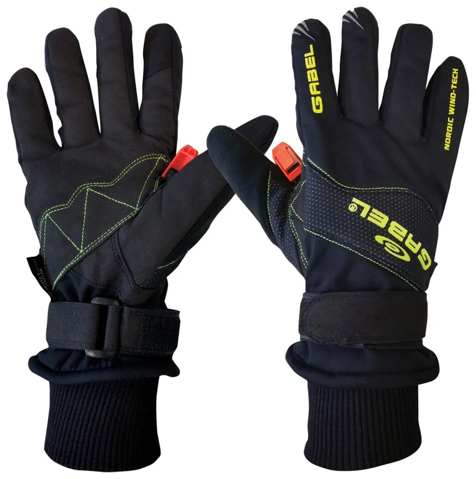 Рукавиці для скандинавської ходьби Gabel Wind Tech N.C.S. Black/Green M (8015012100008) (DSM_DAS301171)