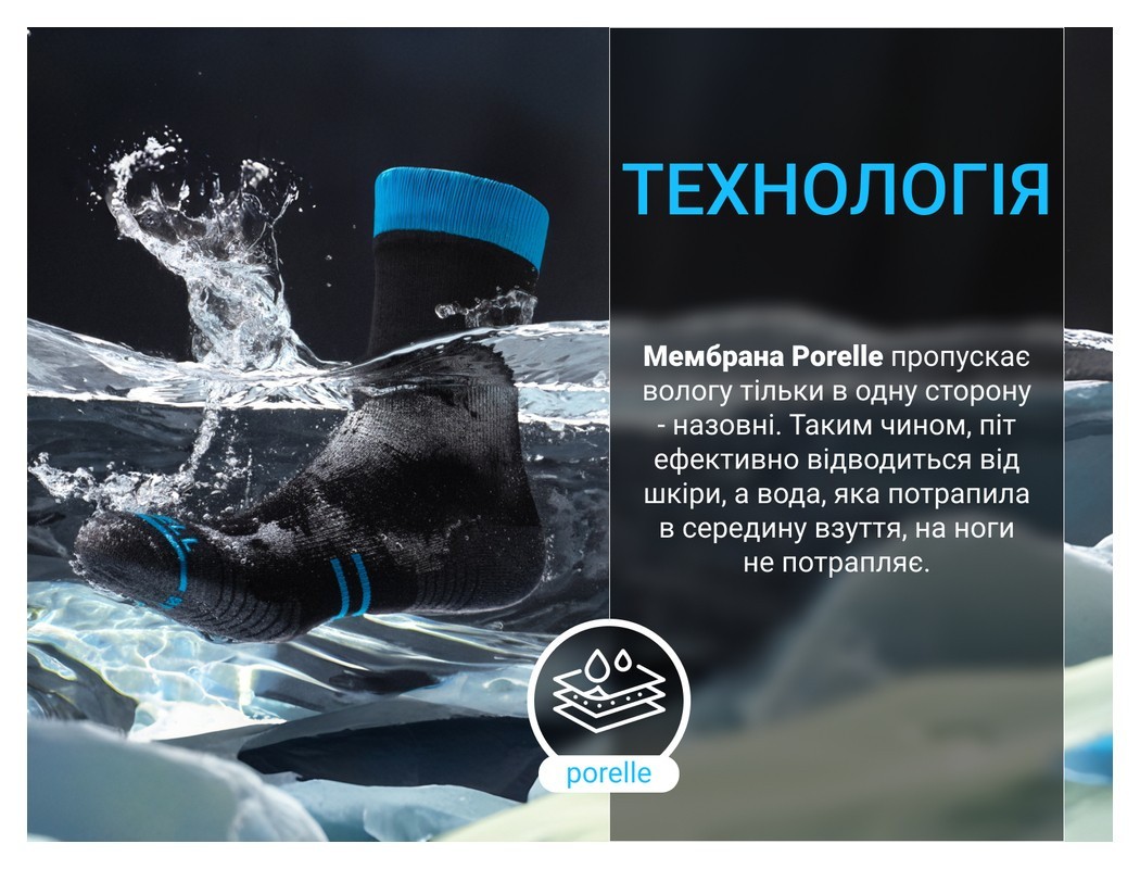 Носки водонепроницаемые Dexshell Running Lite, р-р XL, голубые