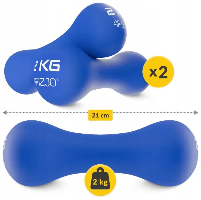 Гантели виниловые 4FIZJO 8-shape 2 x 2 кг (P-5907739312020)