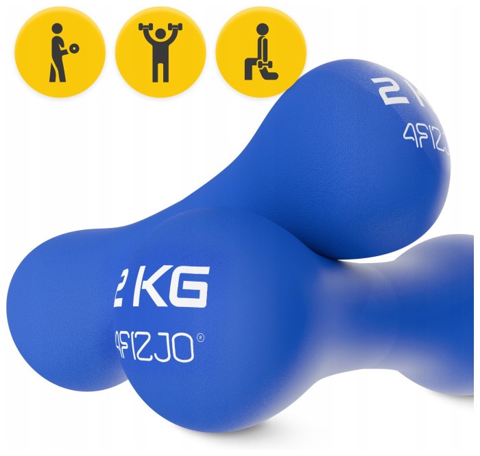 Гантели виниловые 4FIZJO 8-shape 2 x 2 кг (P-5907739312020)