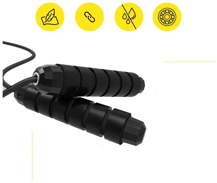 Скакалка скоростная для кроссфита Cornix Speed Rope Classic с отягощением XR-0353 Black