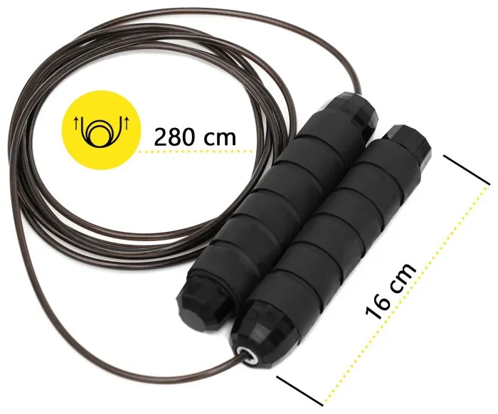 Скакалка скоростная для кроссфита Cornix Speed Rope Classic с отягощением XR-0353 Black