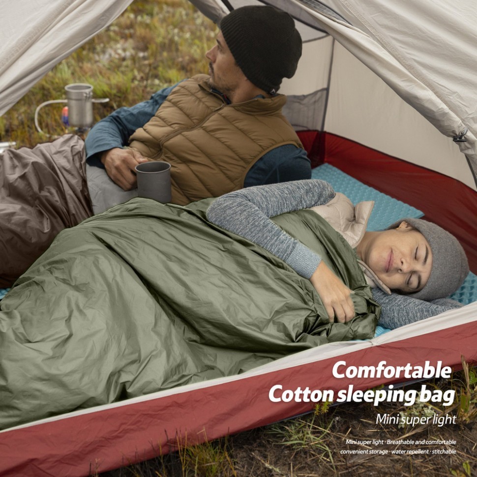 Спальный мешок Naturehike LW180 Mini NH21MSD04, левый, темно-зеленый