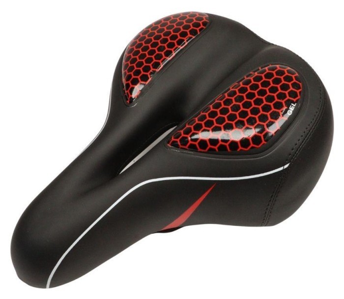 Сідло з замком 260*195 мм AZ-N10 чорний з червоним, укр, укр