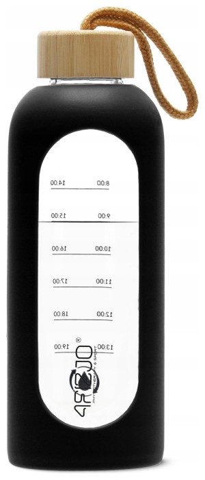 Бутылка для воды спортивная 4FIZJO 750 мл стеклянная Black (P-5905973404174)