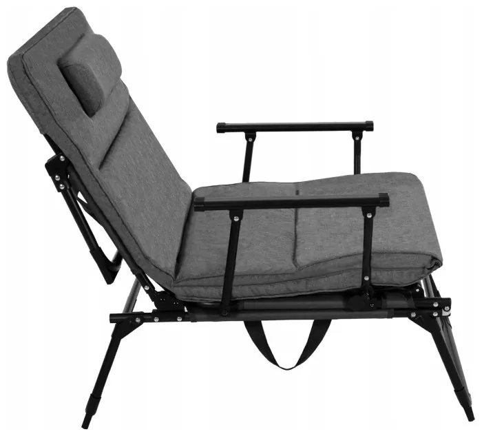 Крісло-розкладачка садове Springos складне GC0067 Grey/Black