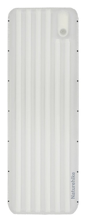 Матрац туристичний надувний одномісний  Naturehike CNK2450WS035, 198х68х9.5 см, білий із вбудованою помпою для надування, укр, укр