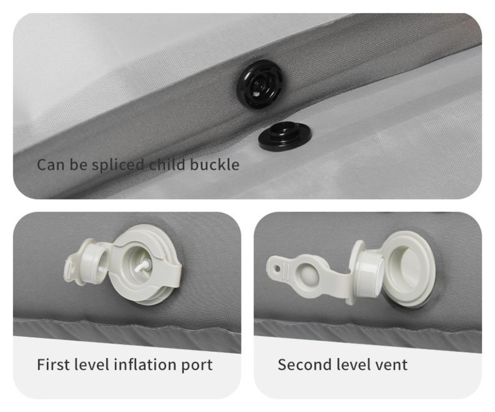 Матрац туристичний надувний одномісний  Naturehike CNK2450WS035, 198х68х9.5 см, білий із вбудованою помпою для надування, укр, укр