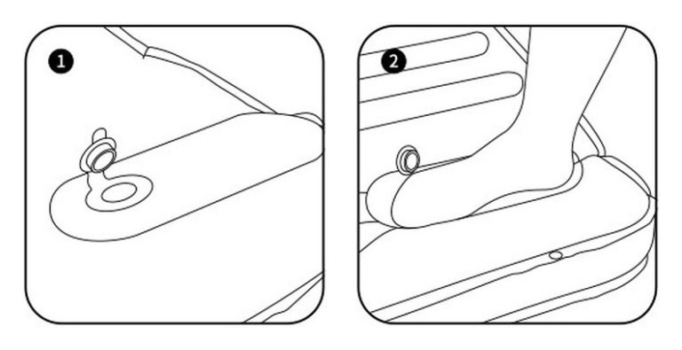 Матрац туристичний надувний одномісний  Naturehike CNK2450WS035, 198х68х9.5 см, білий із вбудованою помпою для надування, укр, укр