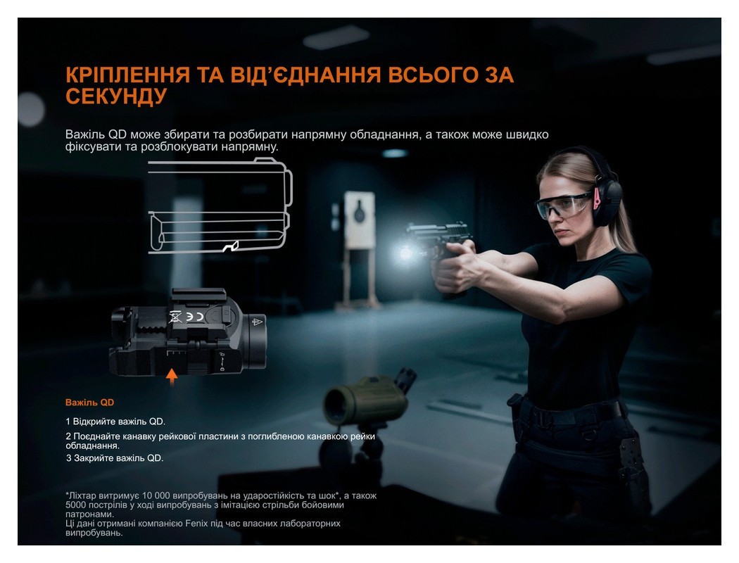Ліхтар до пістолета Fenix GL07, укр, укр