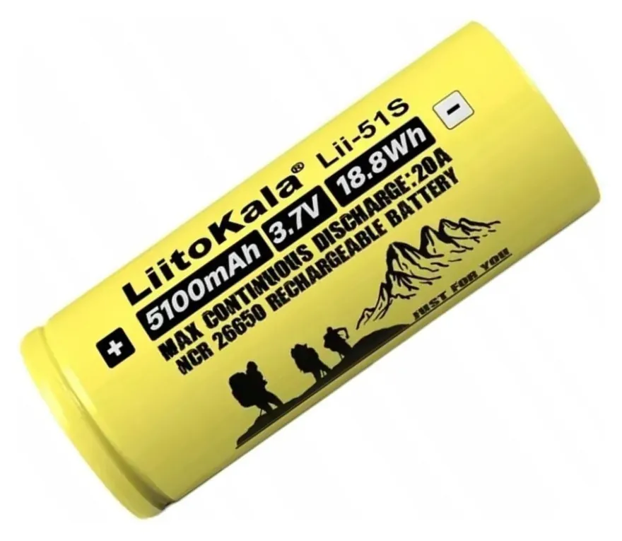 Акумулятор Liitokala Lii-51S-PCB 5100 mAh 20A 26650 Li-ion (FNR_Lii-51S-PCB)