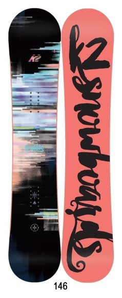 Сноуборд K2 FIRST LITE 146 Black/coral/multicolor (11B0025)