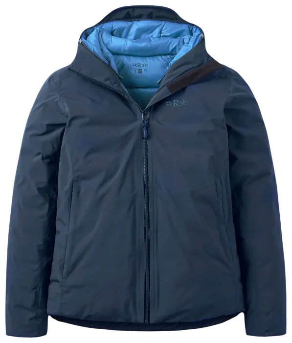 Женская зимняя пуховая куртка Rab Valiance Jacket Wmns, Galaxy Blue, 10