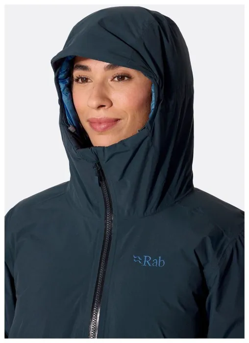 Женская зимняя пуховая куртка Rab Valiance Jacket Wmns, Galaxy Blue, 10