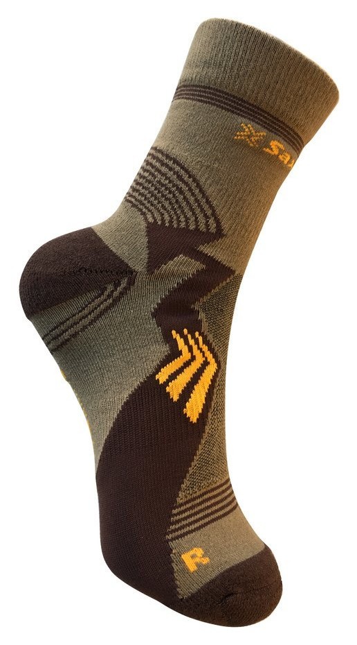 Носки для туризму Saxifraga FOOTER 35-38 Brown/grey (SOSK21U1U)