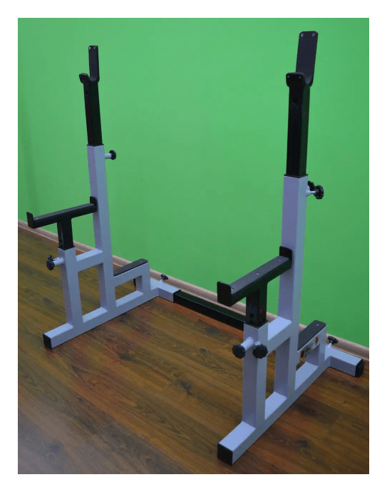 Стойки для приседаний / Стойки для жима лежа регулируемые, со страховыми упорами