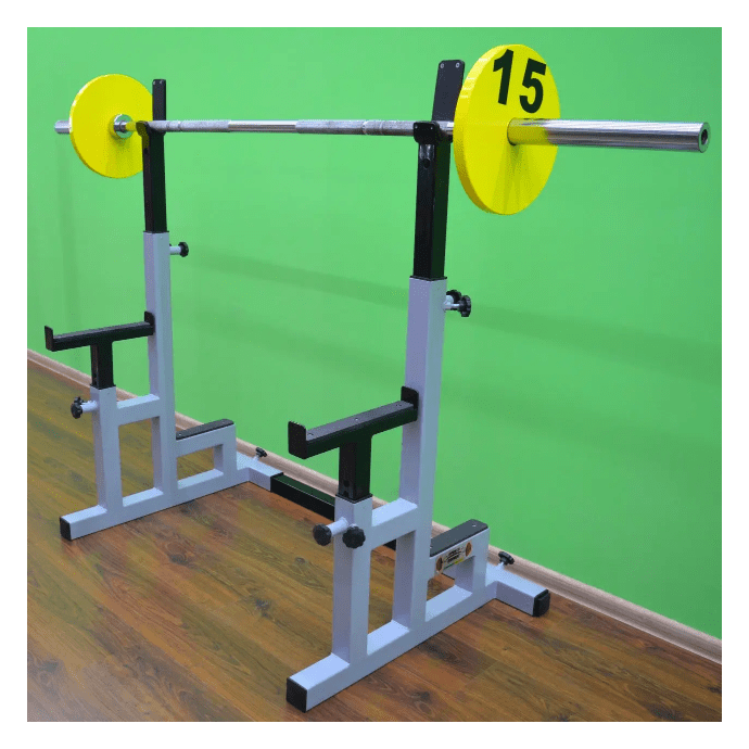 Стойки для приседаний / Стойки для жима лежа регулируемые, со страховыми упорами