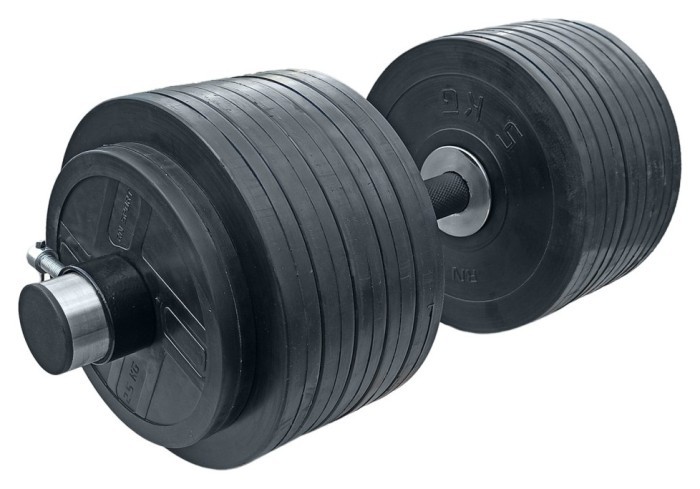 Гантелі гумові олімпійські RN-Sport на 62 кг, укр, укр