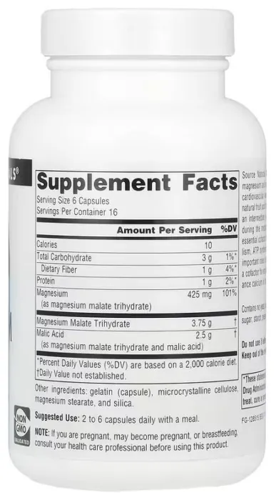 Magnesium Malate 625mg - 100 caps