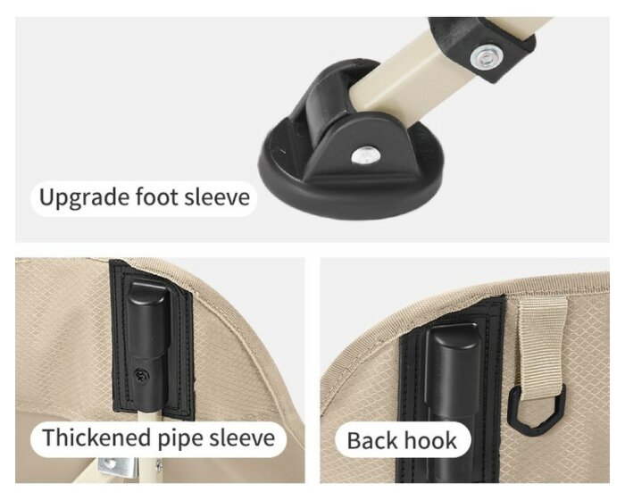 Стул складной Naturehike Stellaluna T04 CNK2550JJ022, углеродистая сталь, хаки