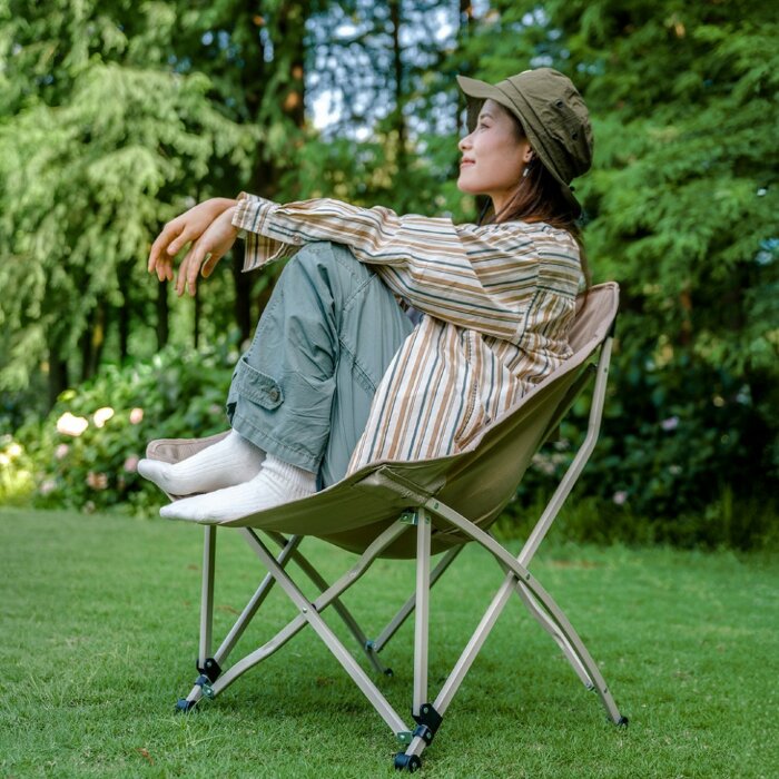 Стул складной Naturehike Stellaluna T04 CNK2550JJ022, углеродистая сталь, хаки
