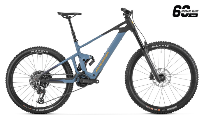 Електровелосипед MONDRAKER DUNE R Carbon 29/27.5'' 170mm, 400Wh Bosch SX, Blue/Yellow, M