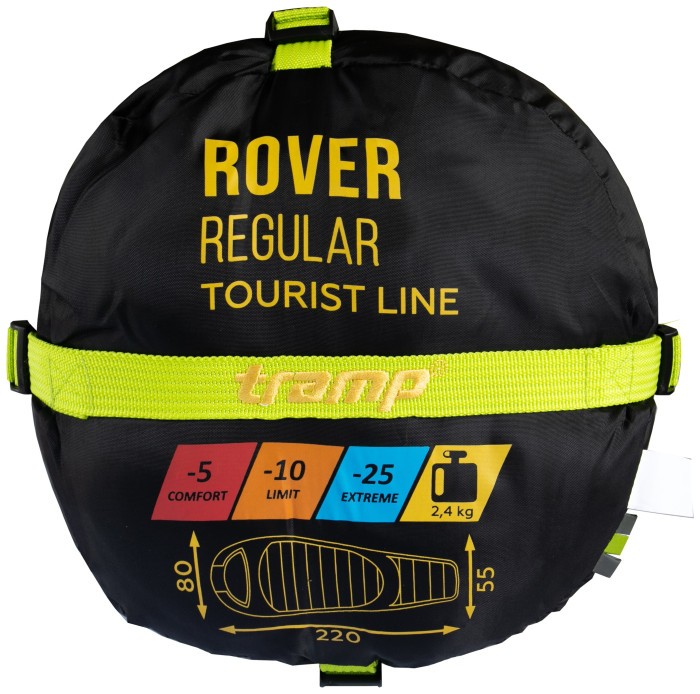 Спальний мішок Tramp Rover Regular кокон правий olive/grey 220/80-55 UTRS-050R