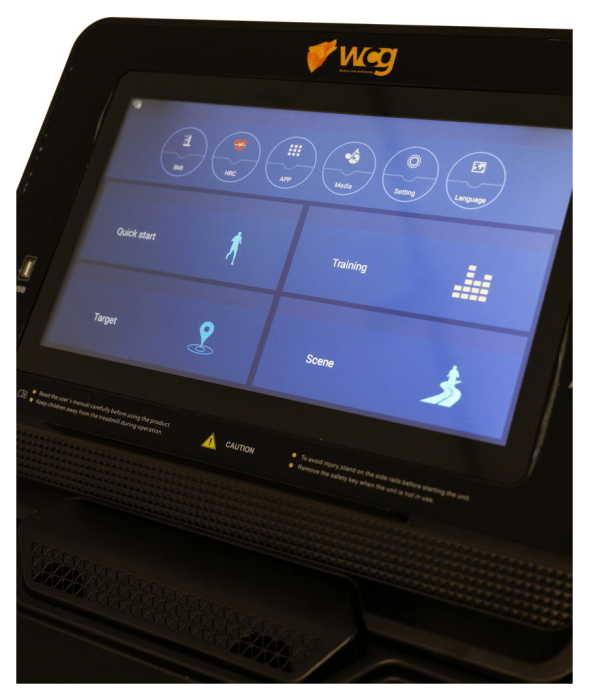 Бігова доріжка електрична WCG-H086M PRO 15.6" LСD Wi-Fi Android + Масажер, укр, укр